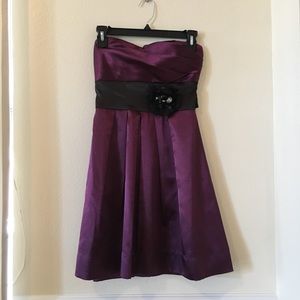 Purple and black homecoming/formal dress.